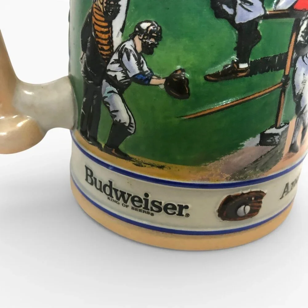 1990 Budweiser Baseball Beer Stein Mug Sports Series Americas Favorite Pastime
